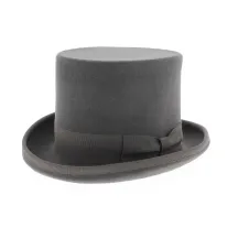 Chapeau Haut De Forme Feutre Laine Gris - Guerra Reference : 11465 | Chapellerie Traclet