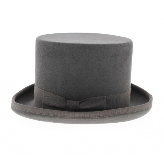 Grey Wool Felt Top Hat - Guerra