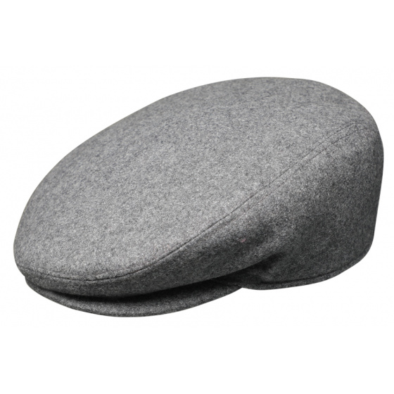 Grey Wool Flat Cap - Traclet