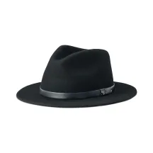 Chapeau Fedora Messer Feutre Laine Noir - Brixton Reference : 6038 | Chapellerie Traclet