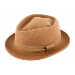 Chapeau PorkPie Zingaro Feutre Laine beige