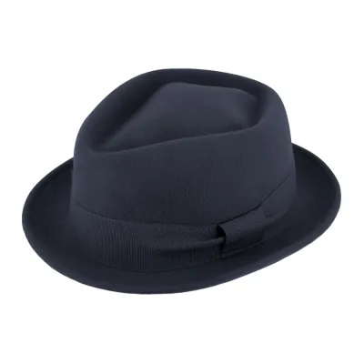 Chapeau PorkPie Zingaro Feutre Laine marine Reference : 10945 | Chapellerie Traclet
