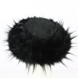 copy of Toque cuir marron et fourrure