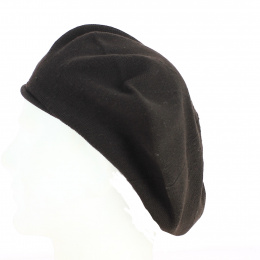 Brown Cotton Summer Beret - Traclet