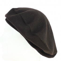 Brown Cotton Summer Beret - Traclet