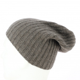 Taupe Cashmere Beanie - TRACLET