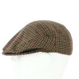 casquette plate motif pied de poule