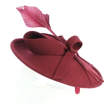 Bibi Hat - Zita Felt Burgundy Headband - Traclet Reference: 1952 | Traclet Hat Shop