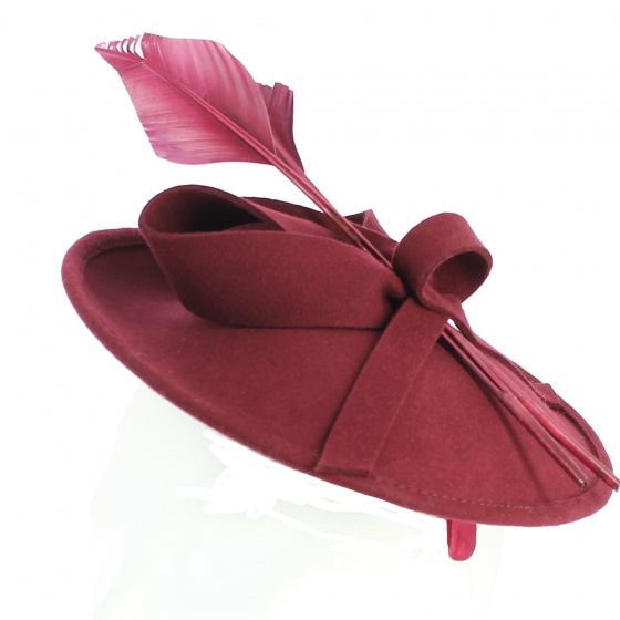 Bibi Hat - Zita Felt Burgundy Headband - Traclet