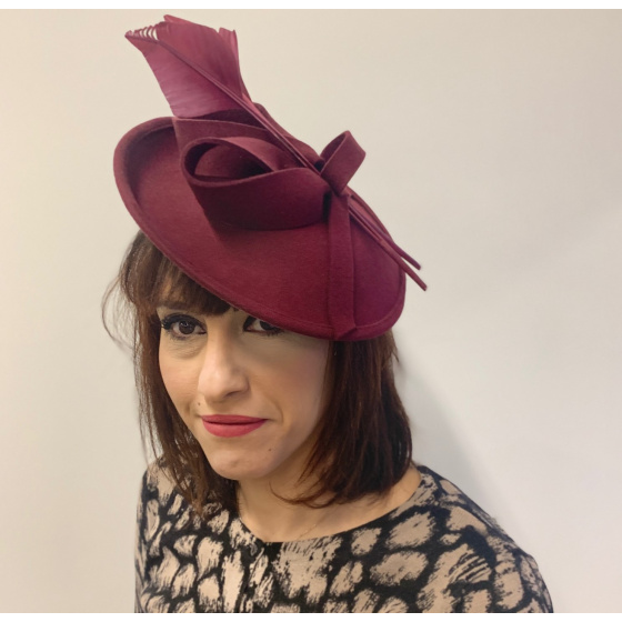 Bibi Hat - Zita Felt Burgundy Headband - Traclet