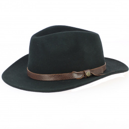 Chapeau De France Traveller Wool Felt Hat Black - Traclet