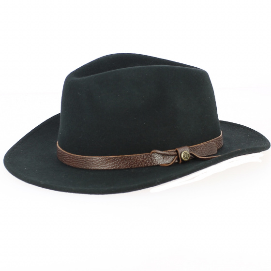 Chapeau De France Traveller Wool Felt Hat Black - Traclet