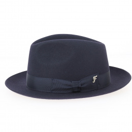 Fedora Bogarte Navy Hat - Flechet