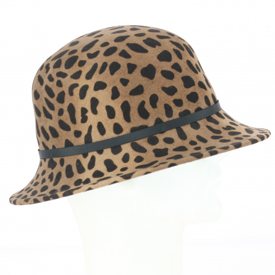Chapeau Cloche Hertha Léopard Marron - Fléchet
