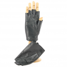 Black Leather Driving Mitts - Glove Story