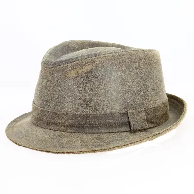Vintage Leather Trilby Hat Roo - Traclet Reference: 463 | Traclet Hatters