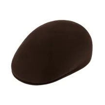 Brown Wool Domed Ascot Cap - Traclet Reference: 9701 | Traclet Hat Shop