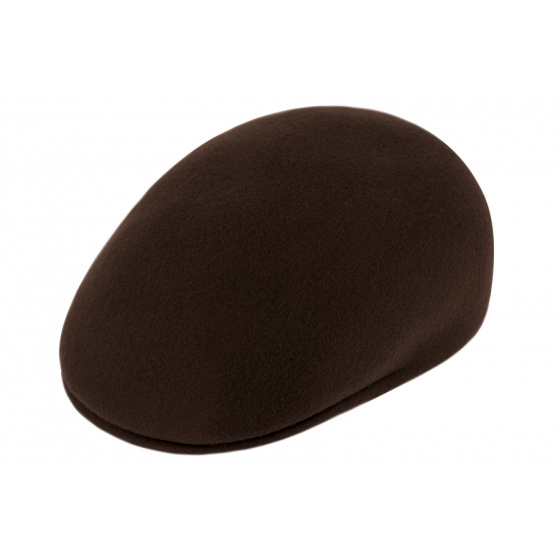 Brown Wool Domed Ascot Cap - Traclet