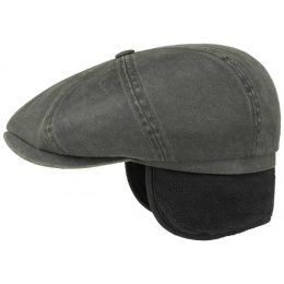 Hatteras Louvain Old Cotton Ear Flaps Olive Cap - Stetson