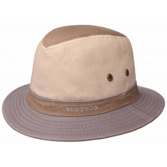 Cotton Safari Traveler Hat Gray & Beige - Stetson Cotton Safari Traveler Hat Gray & Beige - Stetson