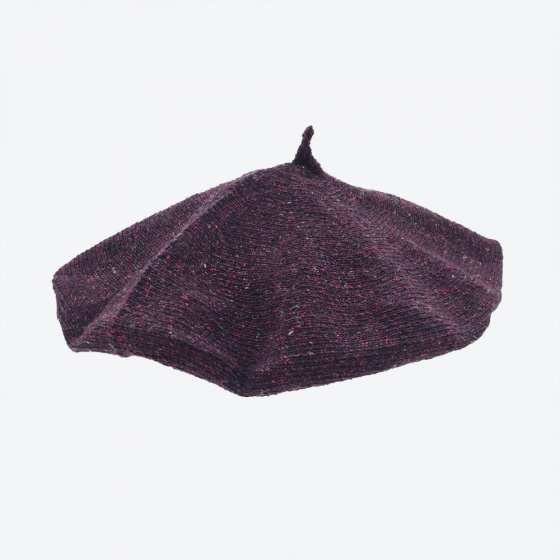 Summer Beret Plum Cotton Silk & Linen - Le Béret Français