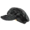 Black Faux Fur Gypso Newsboy Cap - Barts Reference: 11526 | Chapellerie Traclet