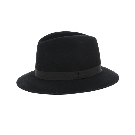 Felt hat Flechet hair - Le Chazelles - Black