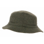 Reversible Bob Hat Clipper Brown Wool Check - City Sport