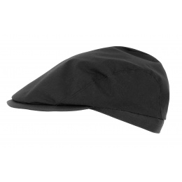 Waterproof Black Malines Flat Cap - City Sport