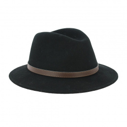 Saint Symphorien black wool felt traveller hat