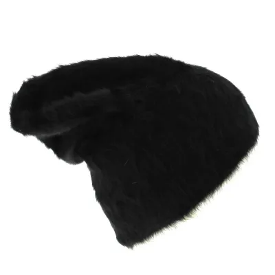 Bonnet Long Venice Angora Noir - Traclet