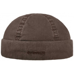 Organic Cotton Washed Docker Beanie Brown - Stetson