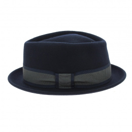 PorkPie Mandai Wool Felt Hat Blue - Traclet