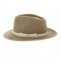 Beige Fur Felt Fedora Hat Le Seduisant - Traclet