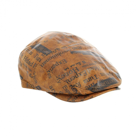 Flat Leather Cap Sprint cognac Flat Leather Cap Sprint cognac