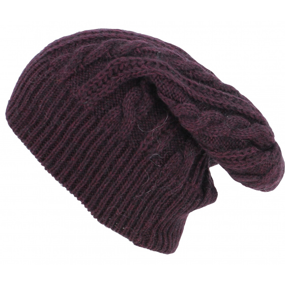 Long Florence Beanie Plum - Traclet