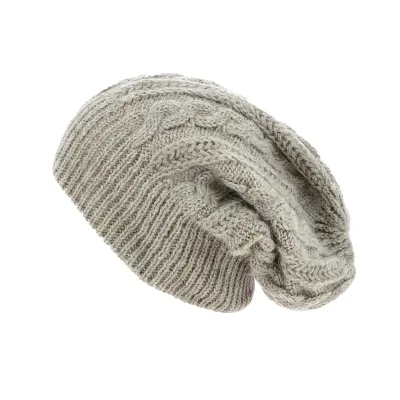 Long Florence Beige Beanie - Traclet Reference: 11588 | Traclet Hat Shop