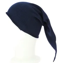Long Night Cap Chacarel Cotton Navy - Traclet Reference: 11589 | Traclet Hat Shop