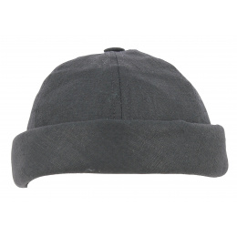 Black Linen Docker Cooper Beanie - MTM