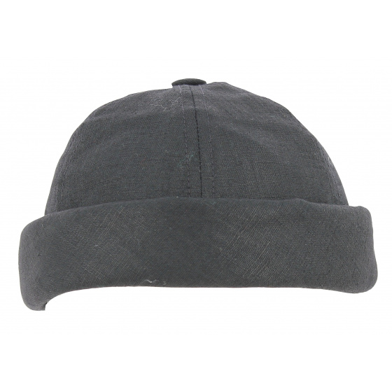 Black Linen Docker Cooper Beanie - MTM