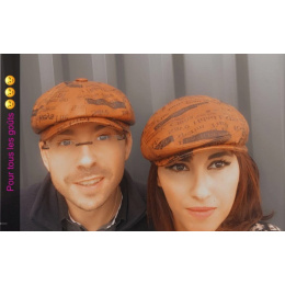 copy of Flat Leather Cap Ralph Beige