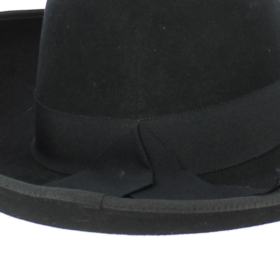 Black Felt Musketeer Hat - Traclet Black Felt Musketeer Hat - Traclet
