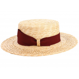 Canotier Matador paille naturelle - Traclet