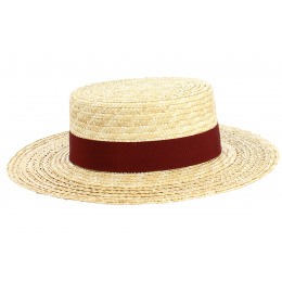 Matador Natural Straw Boater Hat - Traclet