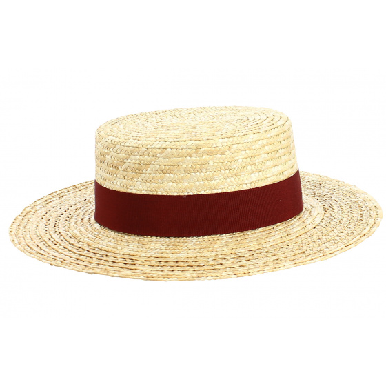 Matador Natural Straw Boater Hat - Traclet