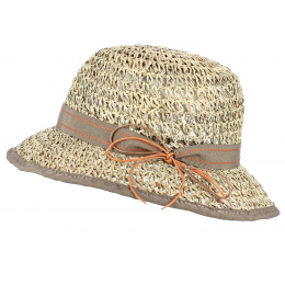 Aglea Natural Straw Cloche Hat - Traclet