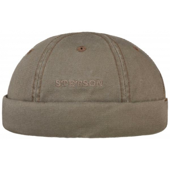 Khaki Cotton Docker Beanie Ocala - Stetson