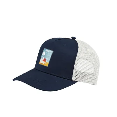 White & Blue Wattle Trucker Baseball Cap - Barts Reference: 11657 | Chapellerie Traclet