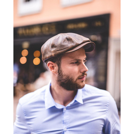 Houston Aged Leather Cap - Crambes