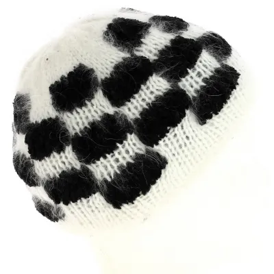 Checkerboard angora beanie Reference: 11647 | Traclet Hat Shop
